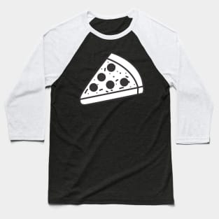 Chicago Deep Dish Pizza Black and White Baseball T-Shirt